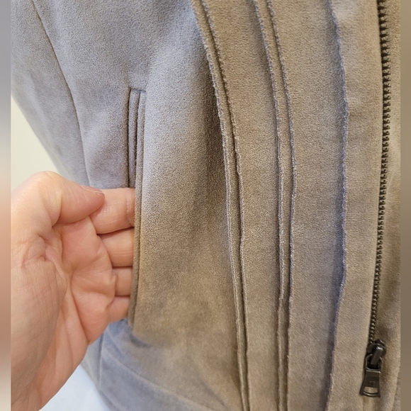 BCBG Faux Suede Moto Vest - Picture 7 of 8